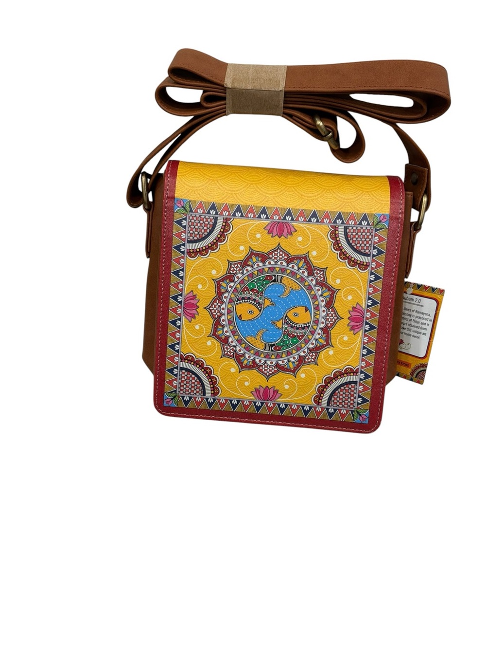 The Bombay Store Koi Fish Yin Yang Crossbody Bag Boho Festival Mandala NWT - Picture 2 of 7